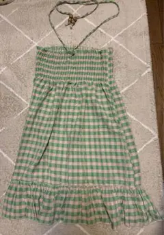 ギンガムチェック キャミワンピース フリーサイズ