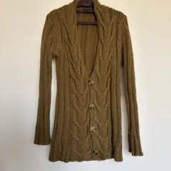 ナノユニバース　ケーブルニット カーディガン