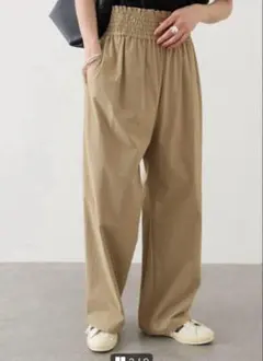 ジャーナルスタンダード　ナイロンストレッチワイドパンツ　ベージュ　38