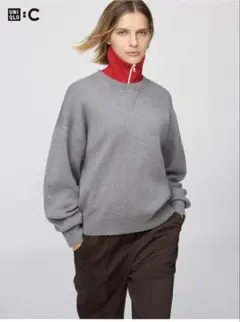 ユニクロ　スムースコットンクルーネックセーター　かわいい　人気