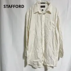 STAFFORD 希少 長袖 ドレスシャツ 白 クラシックフィット