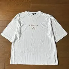 KANGOL カンゴール 刺繍ロゴ 白 メンズTシャツ S 秋冬インナーに最適！