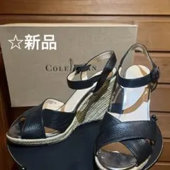 Cole Haan コールハーン　ウェッジソール　サンダル　ブラックのサムネイル