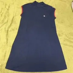 チャンピオン champion ワンピース 美品 Mサイズ 紺 ネイビー 綿