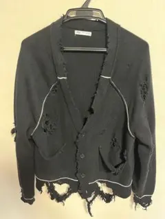 即完品【y2k】【グランジ】ZARA ダメージ加工カーディガン