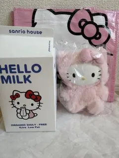 【sanrio house】フラッフィー ハローキティ チャーム ピーチ