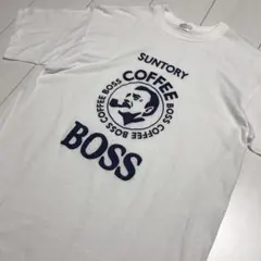 デッドストック！90's 初代 BOSS プリント Tシャツ ホワイト×ネイビー