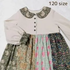 120.長袖丸襟ワンピース　❀ハンドメイド