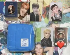 ホンジュン ATEEZ キーリングミニポーチ 1点　トレカ6枚 セット