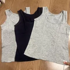 【3枚セット】さらっと綿タンクトップ　110cm