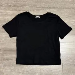GU コットンミニT 半袖 S ブラック 黒