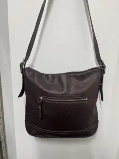 COACH レザーショルダーバッグ ブラウン