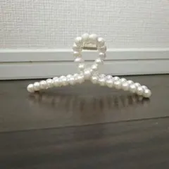 パール風リボンデザインヘアピン