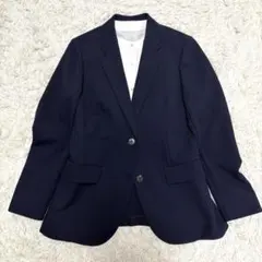 美品　ユニクロ　UNIQLO 感動ジャケット　テーラードジャケット　ネイビー　L