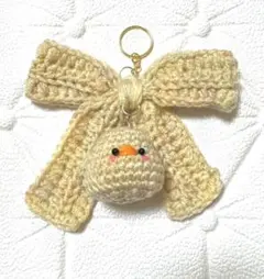 ひよこちゃんキーホルダー　リボン　ハンドメイド　推し活