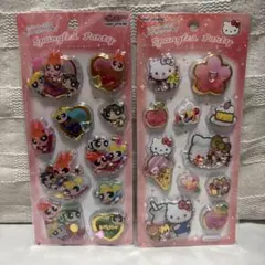 スパンコールパーティー ハローキティ パワーパフガールズ シール 2個