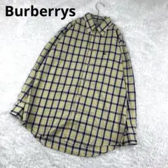 Burberrys ヴィンテージ 長袖 チェック シャツ ロゴ刺繍 LY 日本製