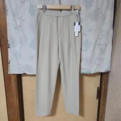 新品タグ付き　NDIVI ベージュ ウエストゴム テーパードパンツ　Sサイズ
