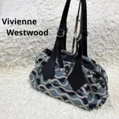 【希少】Vivienne Westwood スクイグル柄ミニボストンバッグ