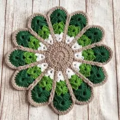 緑　円座　クッション　マット　チェアパッド　おざぶ　丸椅子カバー　花座布団