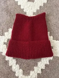 ワインレッド ニット帽
