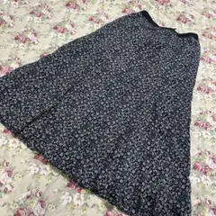 スタジオクリップ　ブラック　花柄　スカート