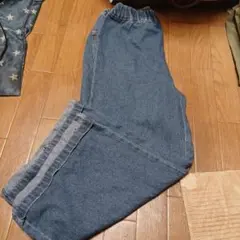 デニムロングパンツ 150cm ウエストゴム