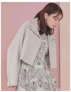 COCODEAL ココディール フェイクレザーショートジャケット トレンチコートのサムネイル