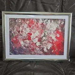 ☆障害者アート☆タイトル・烈火の如く② アクリル絵の具 抽象画