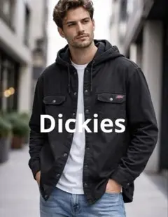 メルカリ内最安値 Dickies フード付きブラックジャケット
