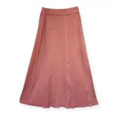 美品✨ナノユニバース（I）フレアロングスカート スエード ライトブラウン 綿