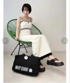 LILY BROWN×MARY QUANT ロゴジャガードニットワンピース