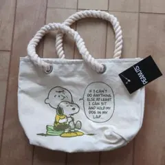 PEANUTS 스누피 미니 토트 백 캔버스지