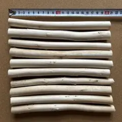 【popoさん専用】胡桃樹皮はぎ枝10本　白木　工作　ハンドメイド　C⑤