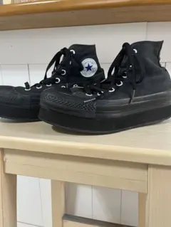 コンバース オールスター PLT RS HI スニーカー 厚底 23.0cm 黒