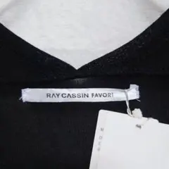 レイカズンファボリ 刺繍ロングカーディガン 花柄 ブラック 7分袖トップス