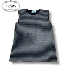 プラダ グレー タンクトップ S Prada コットンニットタンクトップ | ブルー | FARFETCH JP