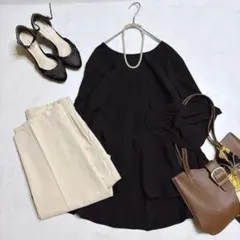 きれいめ オフィスカジュアル 大人カジュアル ブラック コーデ売り 2点セットL