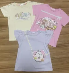 すみっコぐらし 半袖 Tシャツ カットソー 3枚 110 120 トップス