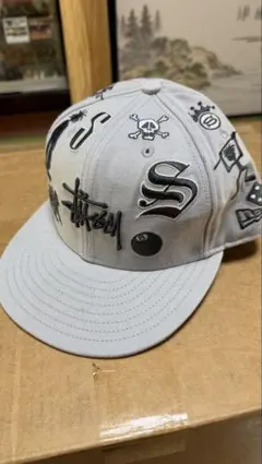 超激レア【ニューエラ×ステューシー】限定コラボ マルチロゴ キャップ