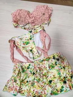 ビキニ　花柄　3点セット