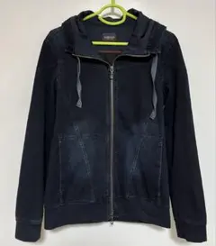 【美品】NICOLE CLUB FOR MEN デニム風 ジップアップ パーカー