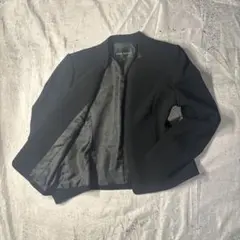 美品 ブラックフォーマル ジャケット 13号 礼服 喪服 ノーカラー 冠婚葬祭