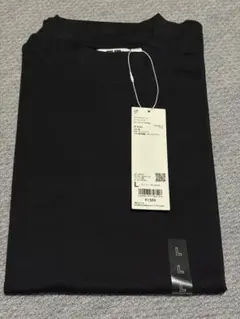 エアリズムコットンオーバーサイズモックネックTシャツ L ユニクロ UNIQLO