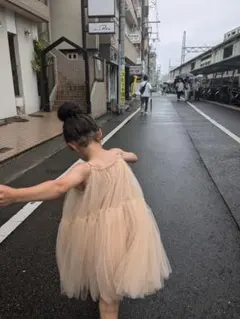 【120cm】フォーマルドレス ベージュ