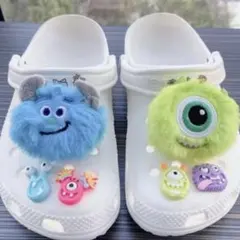 【新品未使用品】ディズニー　モンスターズインク　クロックス用ジビッツ　6個セットのサムネイル