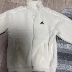 adidas フリースジャケット ホワイト