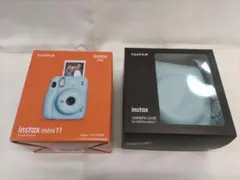 FUJIFILM チェキ　インスタントカメラ　 スカイブルー 本体＆専用カバー付