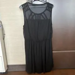 スパイラルガール　ブラック ノースリーブ ミニワンピース