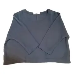 MARNI マルニ クロップド ワイド ブラウス カットソー ネイビー